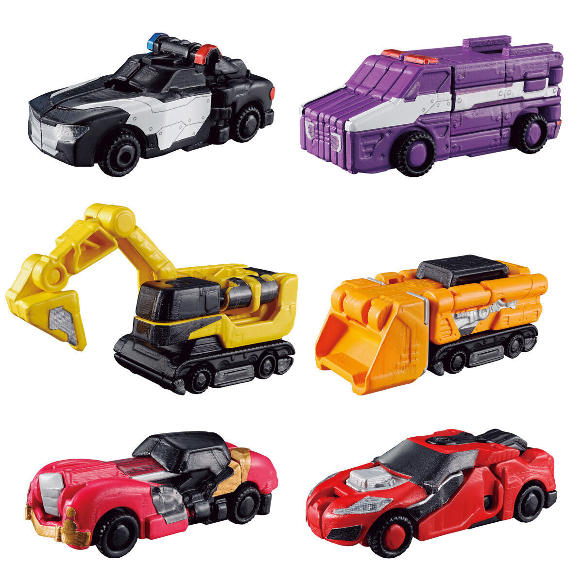BoonBoomger Minipla Set 02 - 6 Box Set with Cool Vehicles