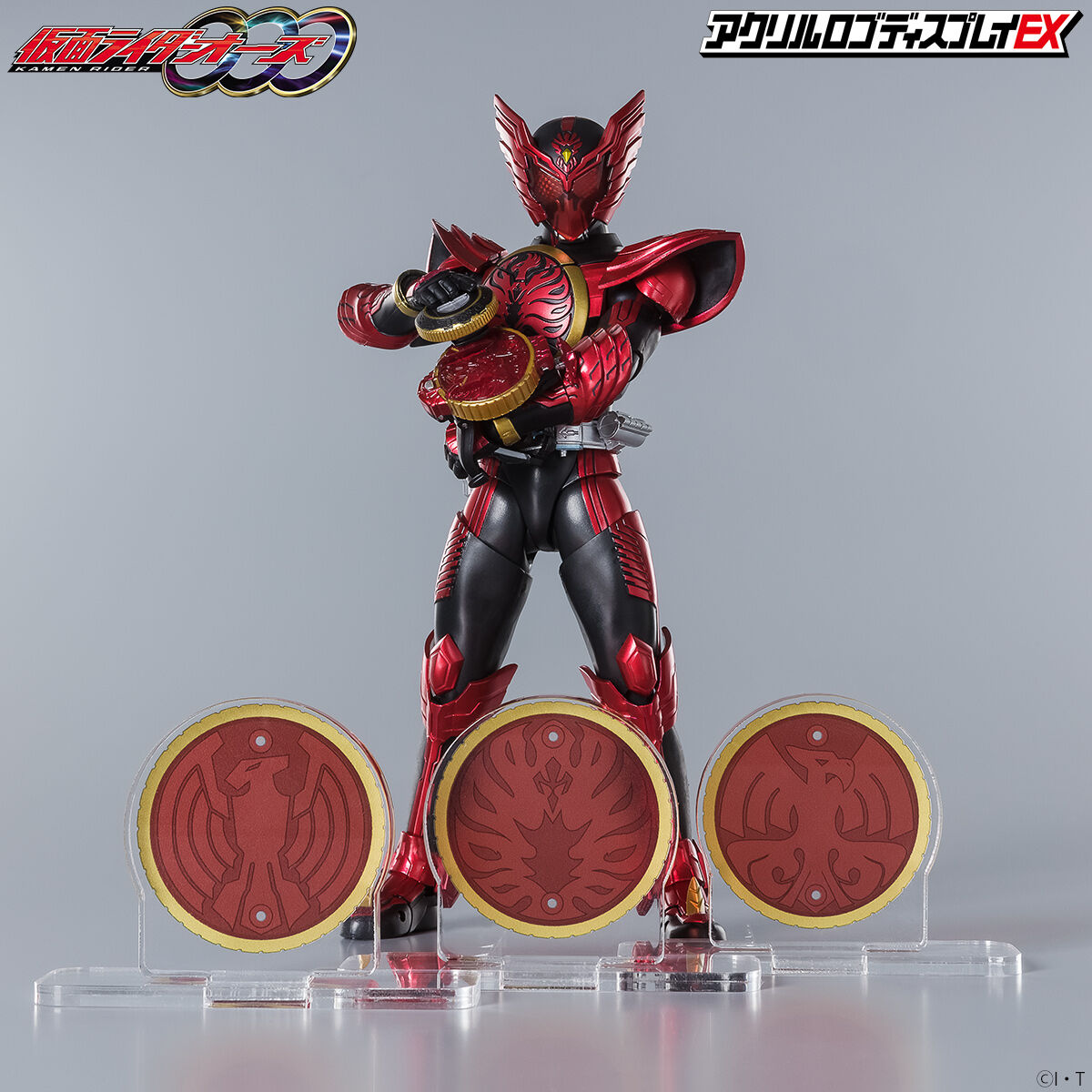 Acrylic Logo Display Set for Kamen Rider OOO Tajadol Core Medals