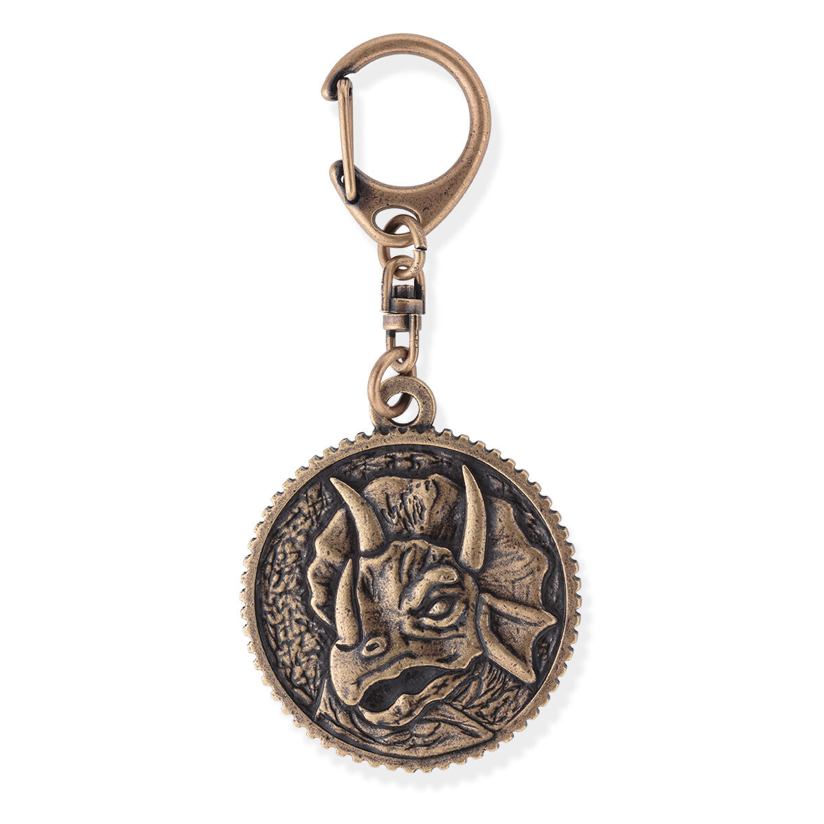 Brass - Plated Zyuranger Beast Guardian Medal Keychain Charms