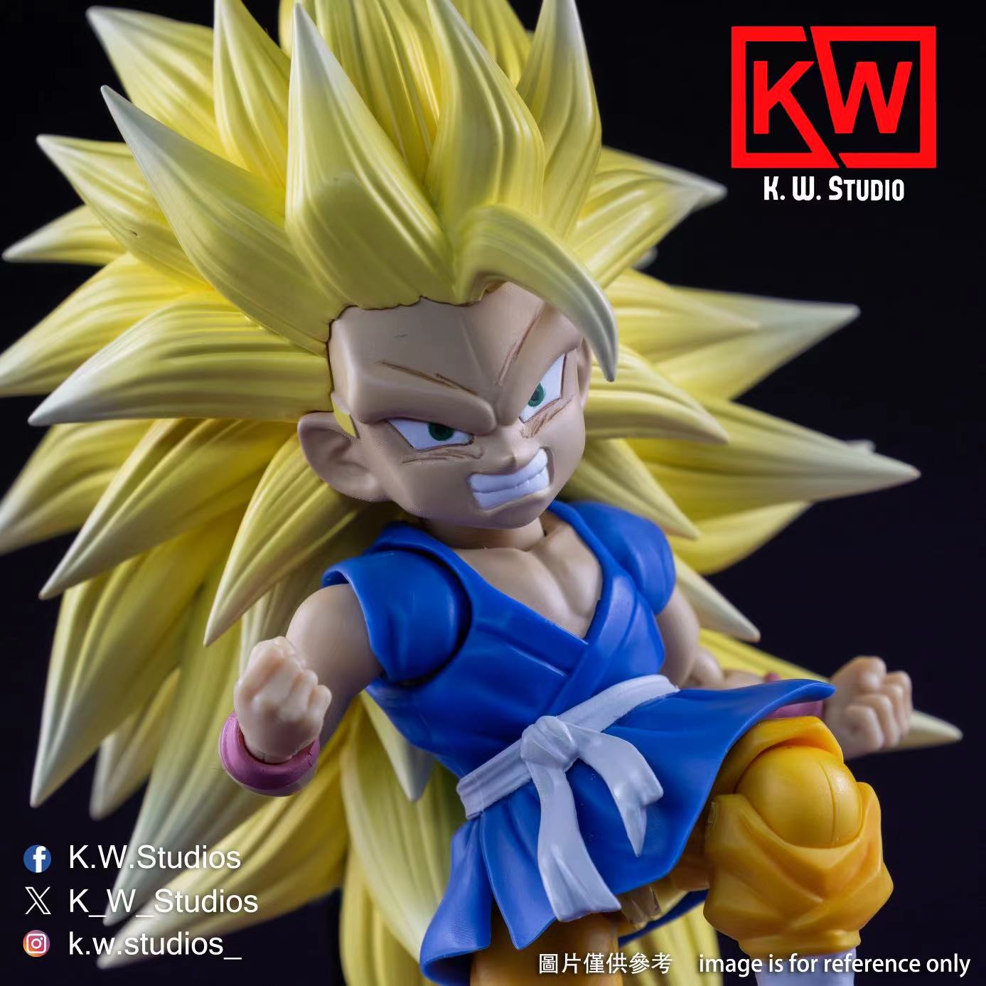 KW Studio KW004 Super Saiyan 3 Son Goku GT Head Set Upgrade Parts