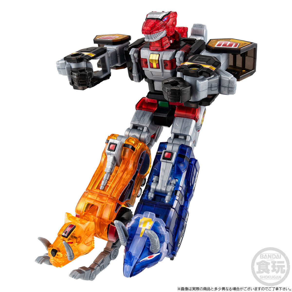SMP Shinka Gattai Clear Color Version Model Kit - Daizyujin Inspired by Original Sentai Dino Crystals