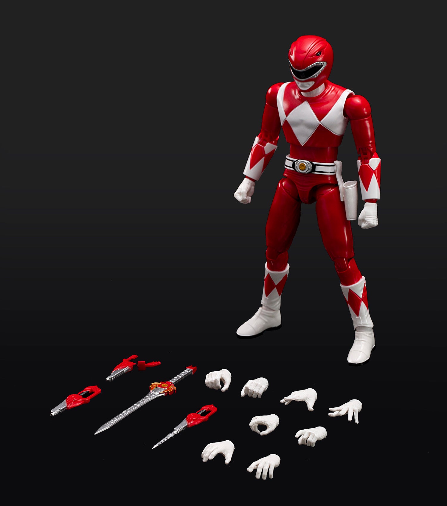 Flame Toys Pre - painted Plastic Model Kit of Power Rangers Furai Red Ranger
