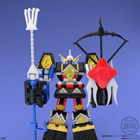 Incredible Super Minipla Muteki Shogun Set with All 5 Mechas and Weapons