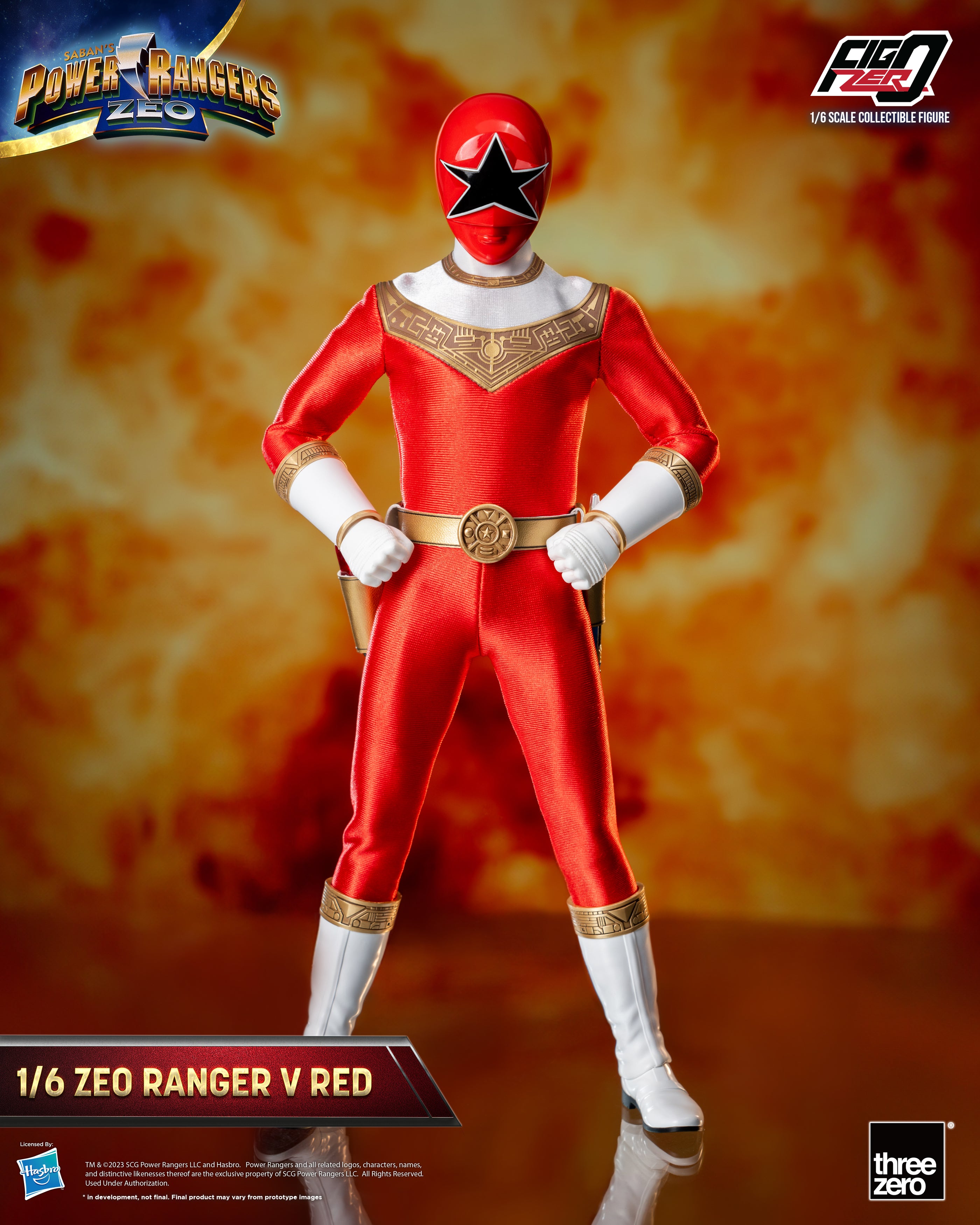 Pre - Order: 1/6 Scale FigZero Collectible Zeo Ranger V Red Figure from Power Rangers