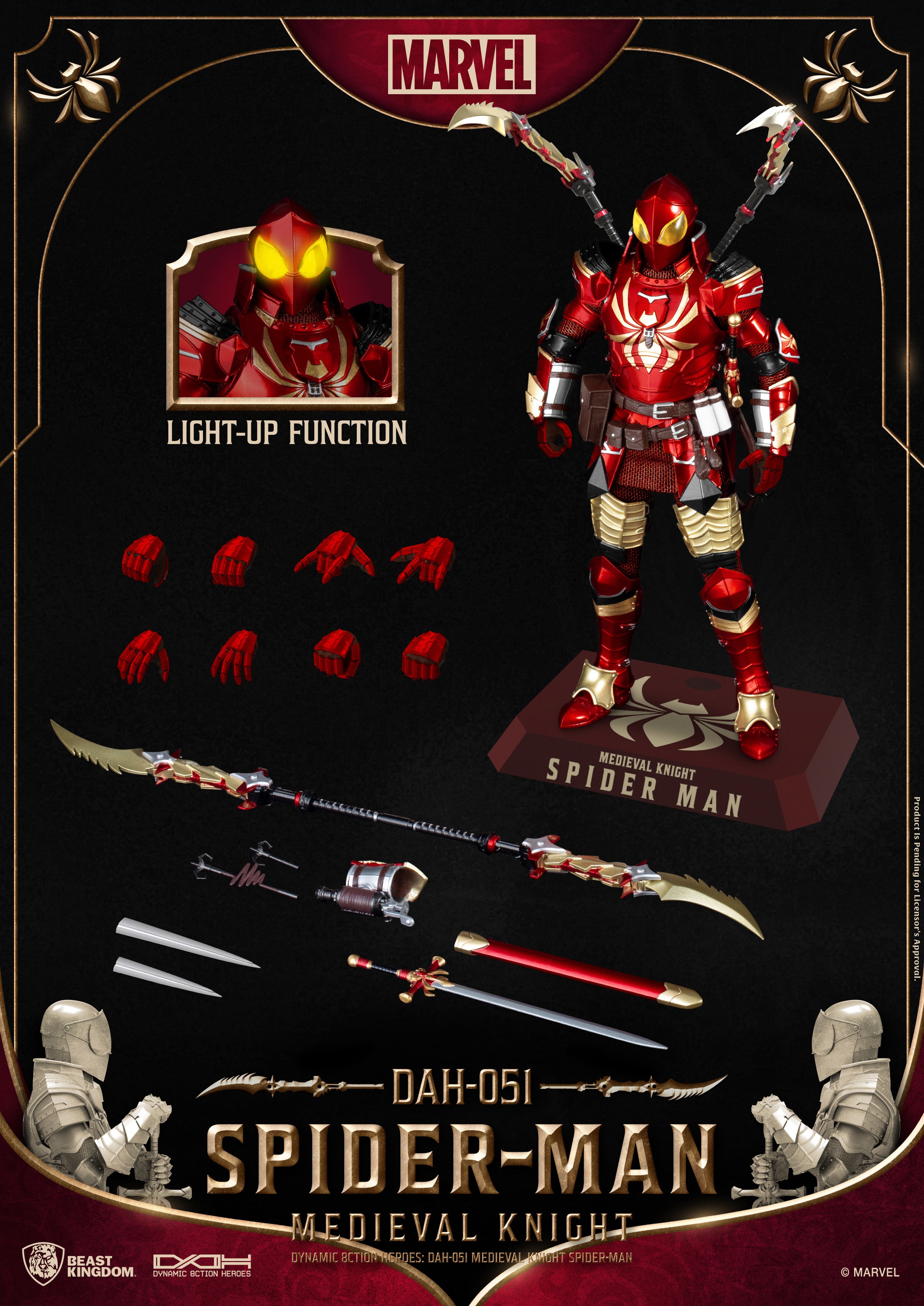 Unique 1:9 Scale Medieval Knight - Spider - Man Fusion DAH - 051
