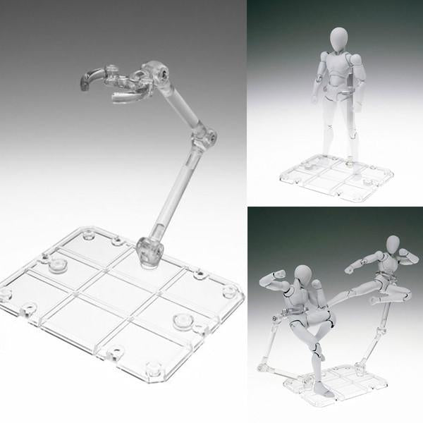 Transparent Tamashii Act 4 Action Figure Display Stand - Ideal for S.H. Figuarts and Other Humanoid Action Figures
