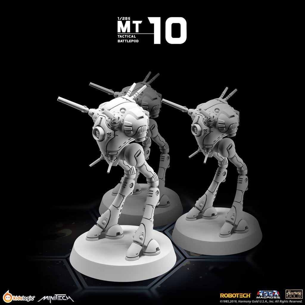 MiniTech MT10 Tactical Battlepod Set: 3 Non - painted Macross/Robotech Miniatures