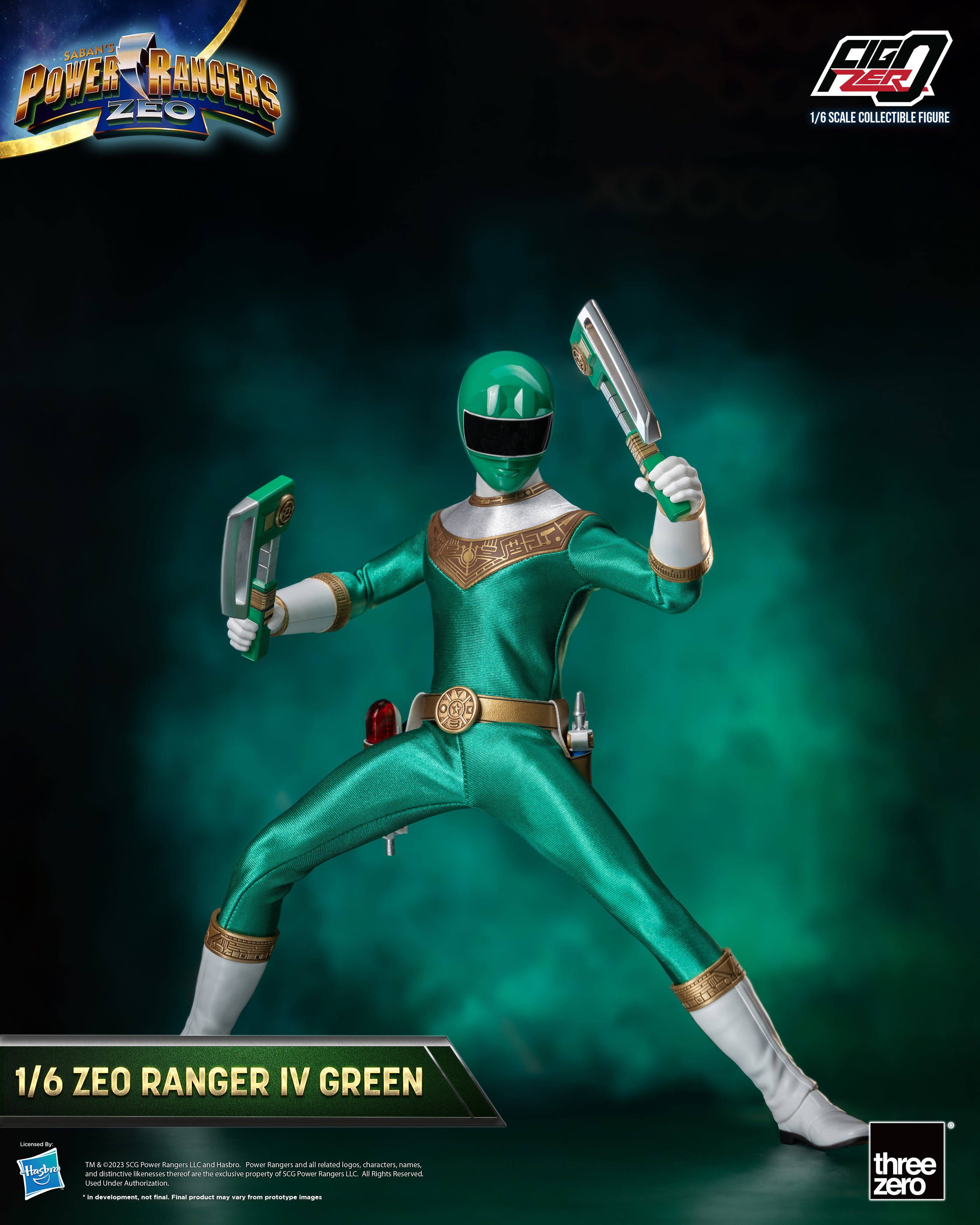 FigZero Collectible 1/6 Scale Zeo Ranger IV Green Action Figure from Power Rangers
