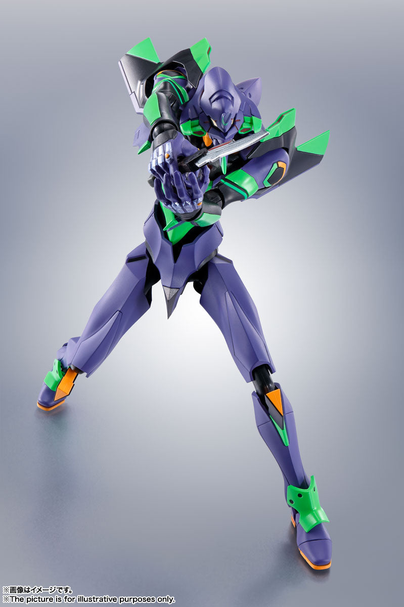 Bandai's Robot Damashii Action Figure - Evangelion Unit 1 with Cassius Spear in Renewed Color Edition (SIDE EVA)