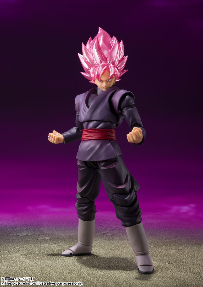 SH Figuarts Collectible Action Figure of Goku Black in Super Saiyan Rose Form