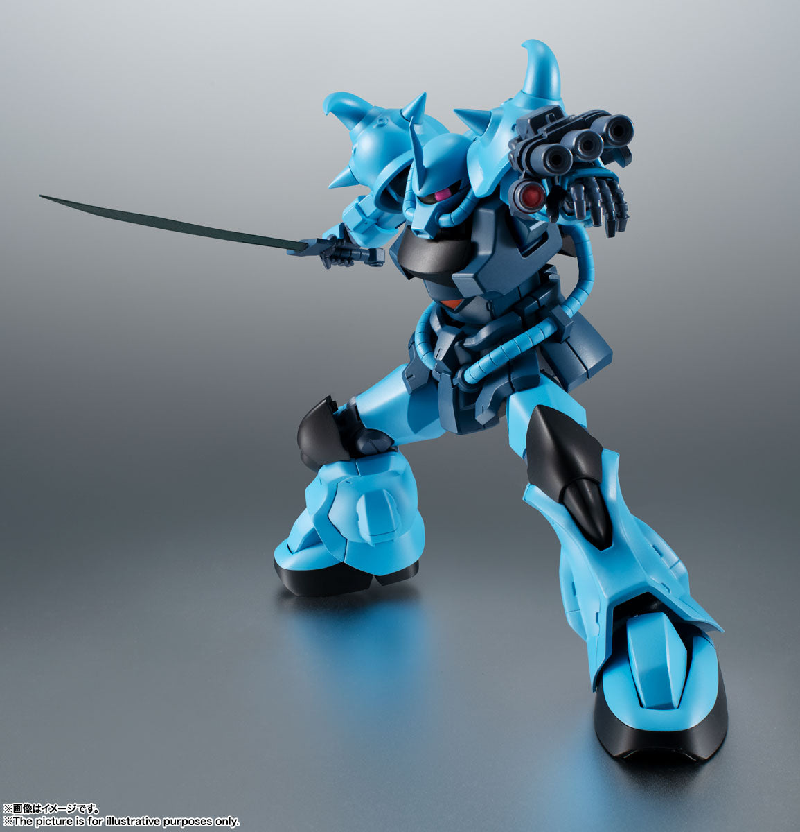 Animated Version of Customized MS-07B-3 Gouf Robot Figure from ROBOT Damashii (SIDE MS) Collection