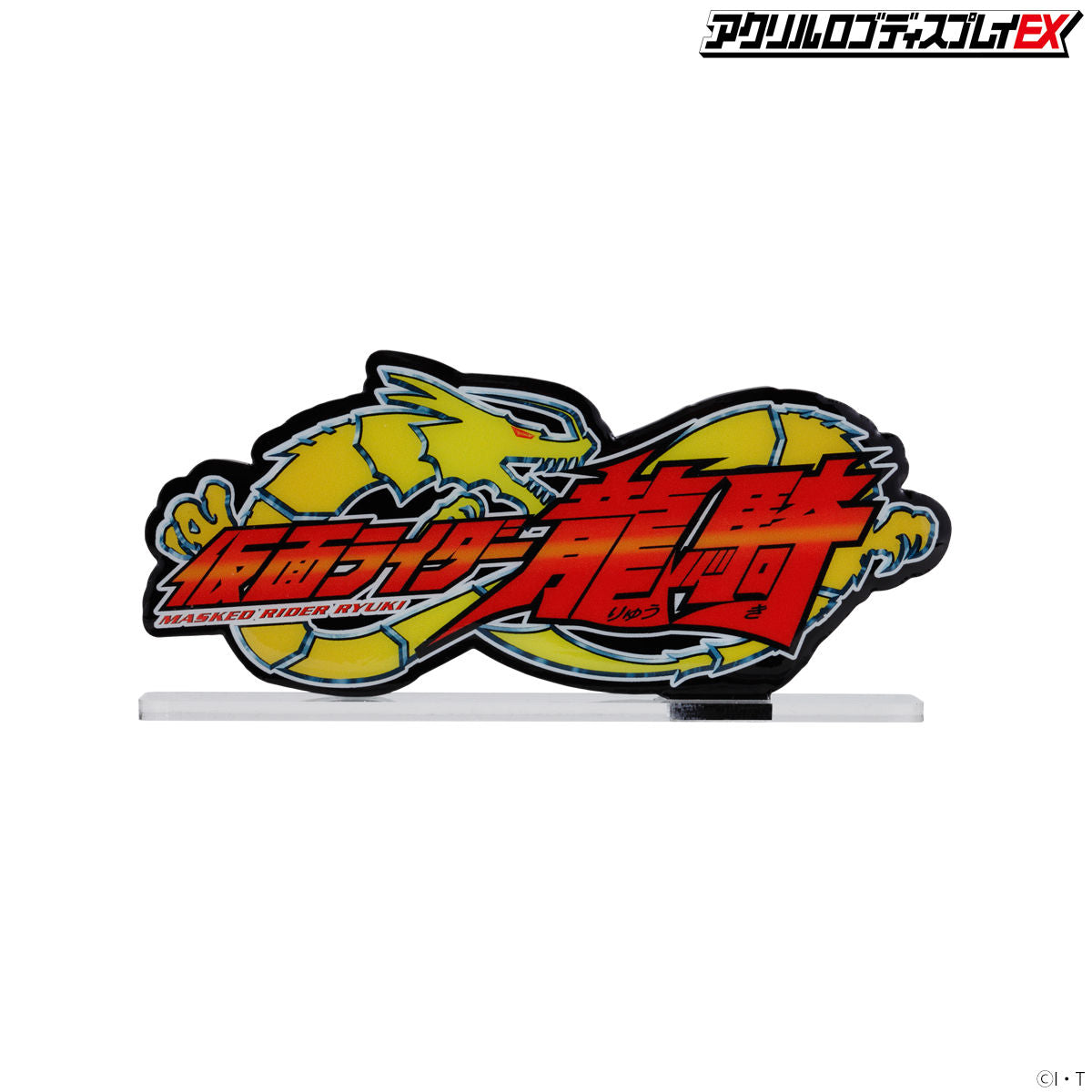 Eye - Catching Kamen Rider Ryuki Acrylic Logo Display Stand
