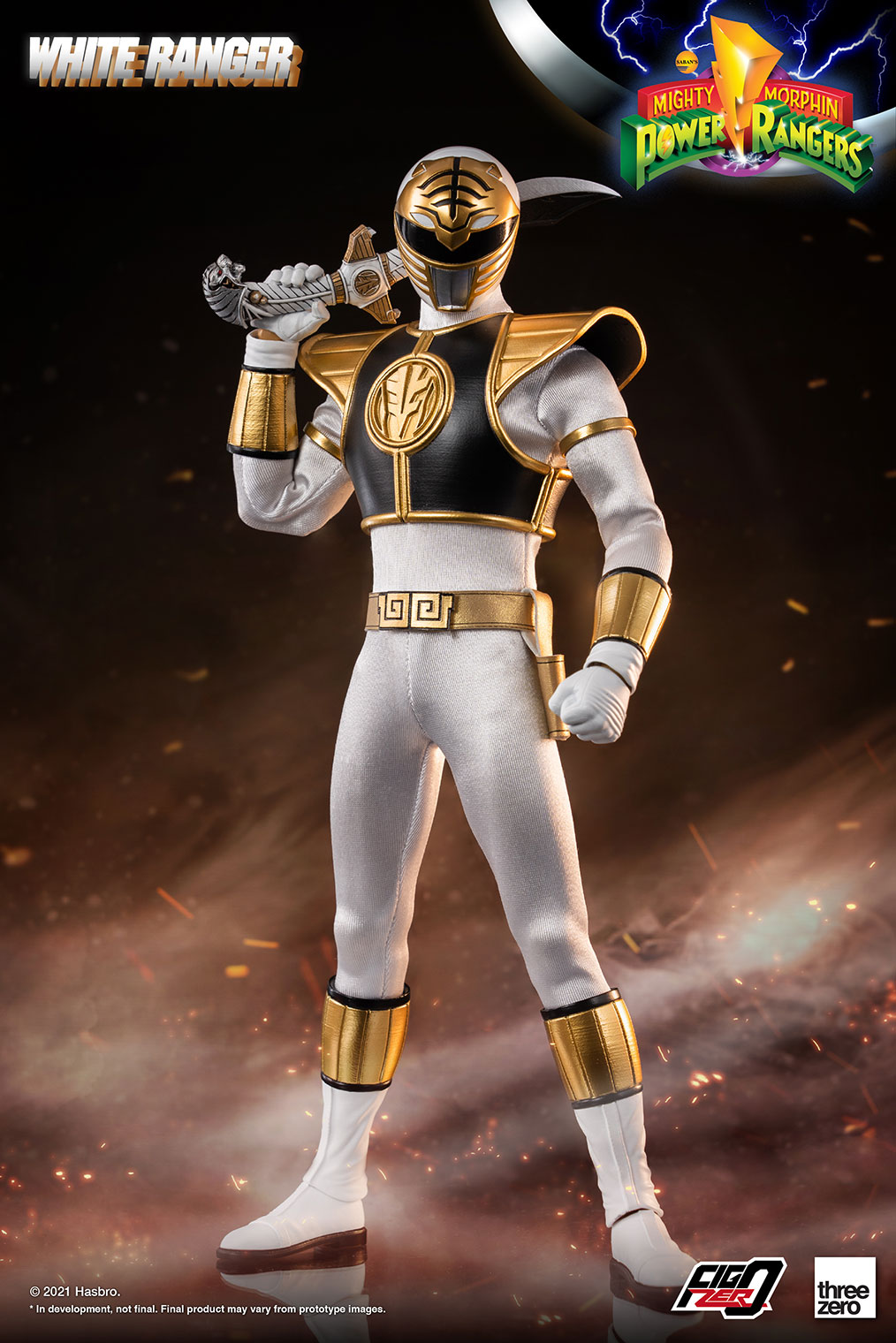 ThreeZero 1/6 Scale Officially-Licensed White Ranger Action Figure