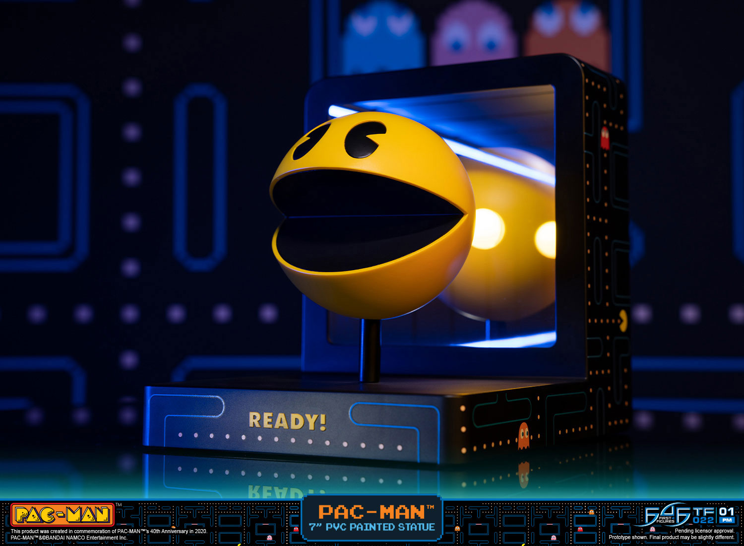 First 4 Figures Collectible PVC Pac-Man Figure for 40th Anniversary