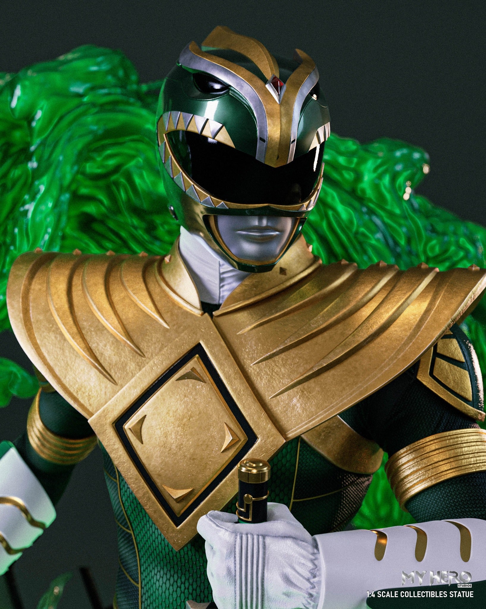 PREORDER: My Hero Studios 1/4 Scale BITS Tribute High - Quality Green Ranger Collectible Statue