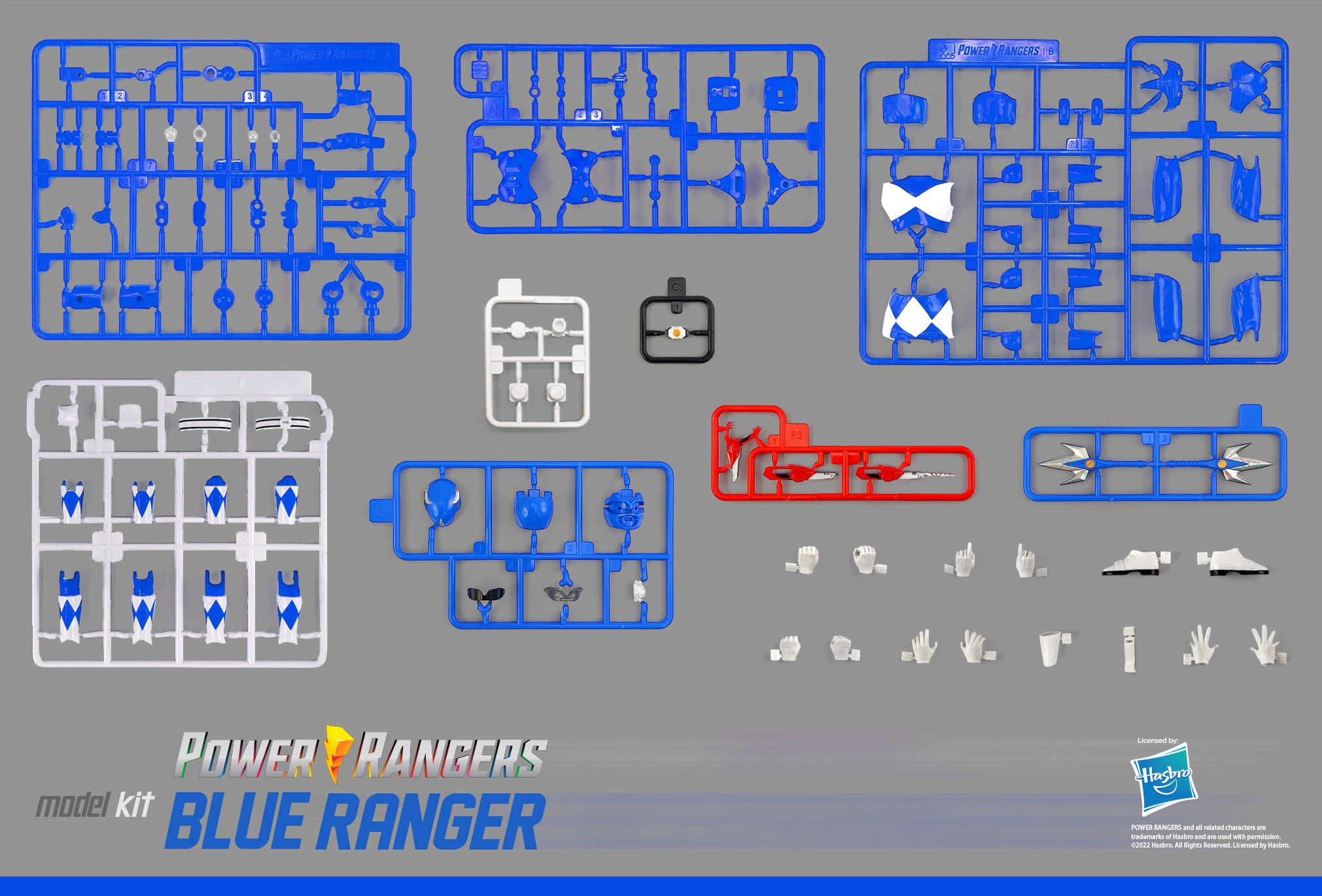 Flame Toys Pre - painted Plastic Blue Ranger Model from Power Rangers Furai