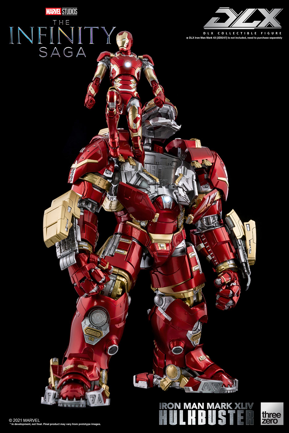 DLX Infinity Saga Die - Cast Iron Man Mark 44 Hulkbuster Armor with LED Lights