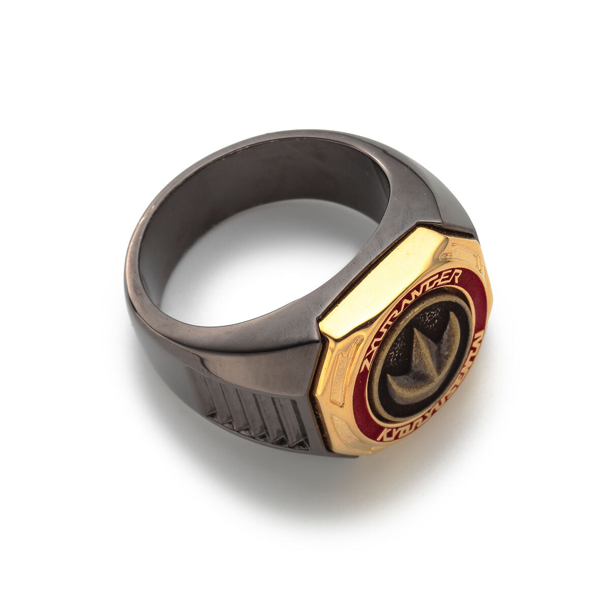 Pre - order Zyuranger Dino and Dragon Buckler Plated Brass Ring