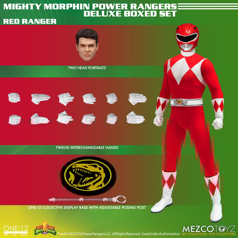 Mezco One:12 Collective Premium Mighty Morphin Power Rangers Deluxe Boxed Figure Set