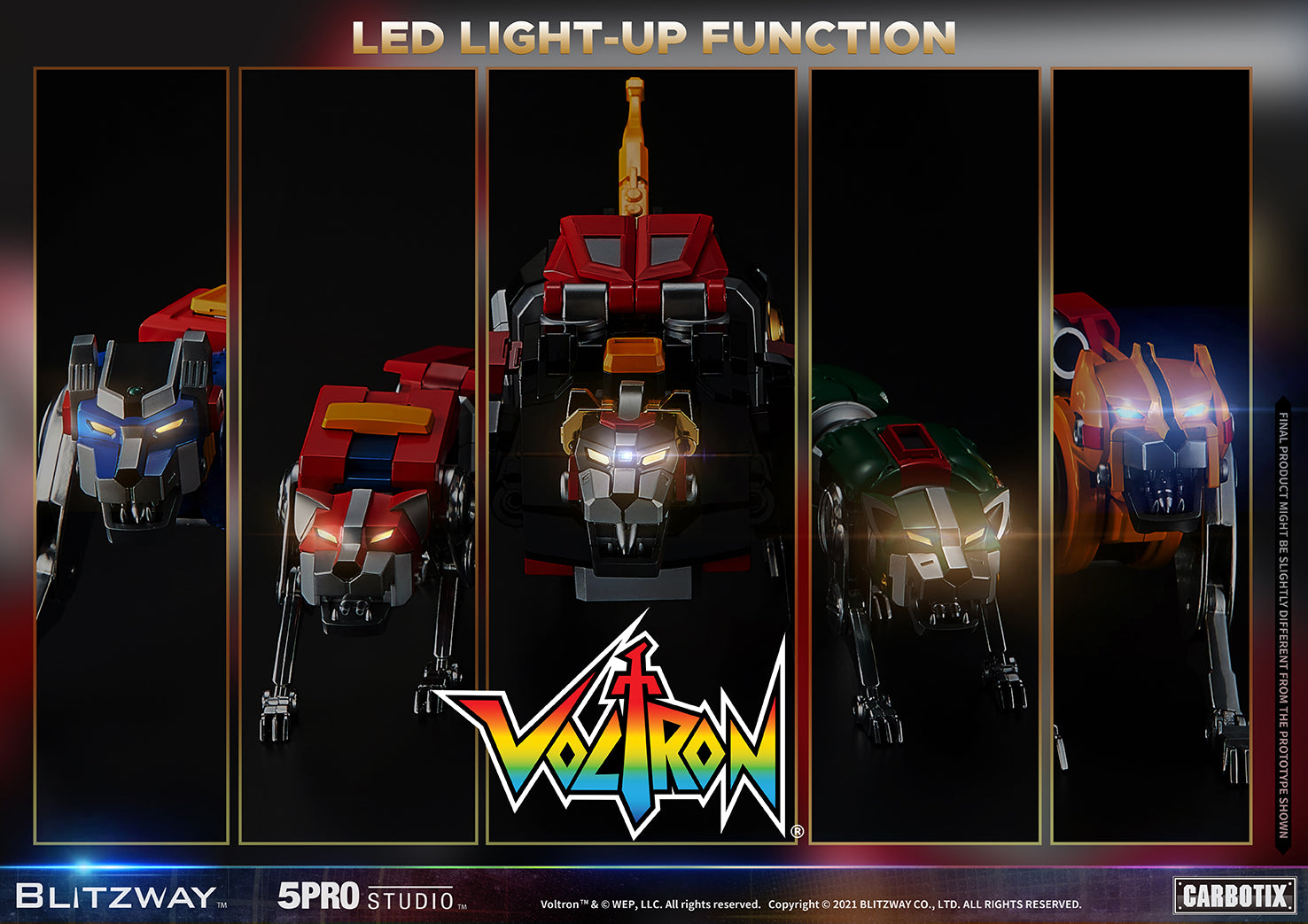 Blitzway High - Quality Collectible Carbotix Voltron Figure from Voltron Anime Series