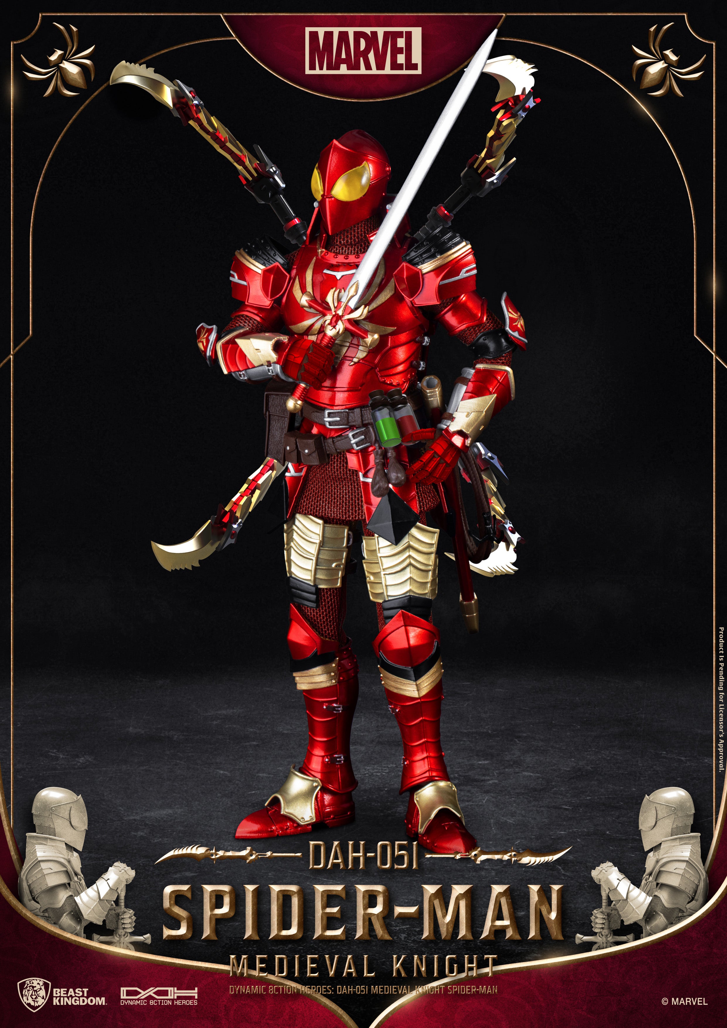 Unique 1:9 Scale Medieval Knight - Spider - Man Fusion DAH - 051