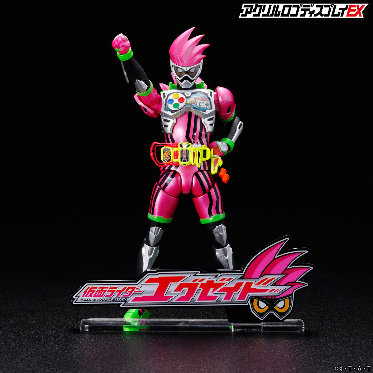 Eye - Catching Kamen Rider Ex - Aid Acrylic Logo Display Stand
