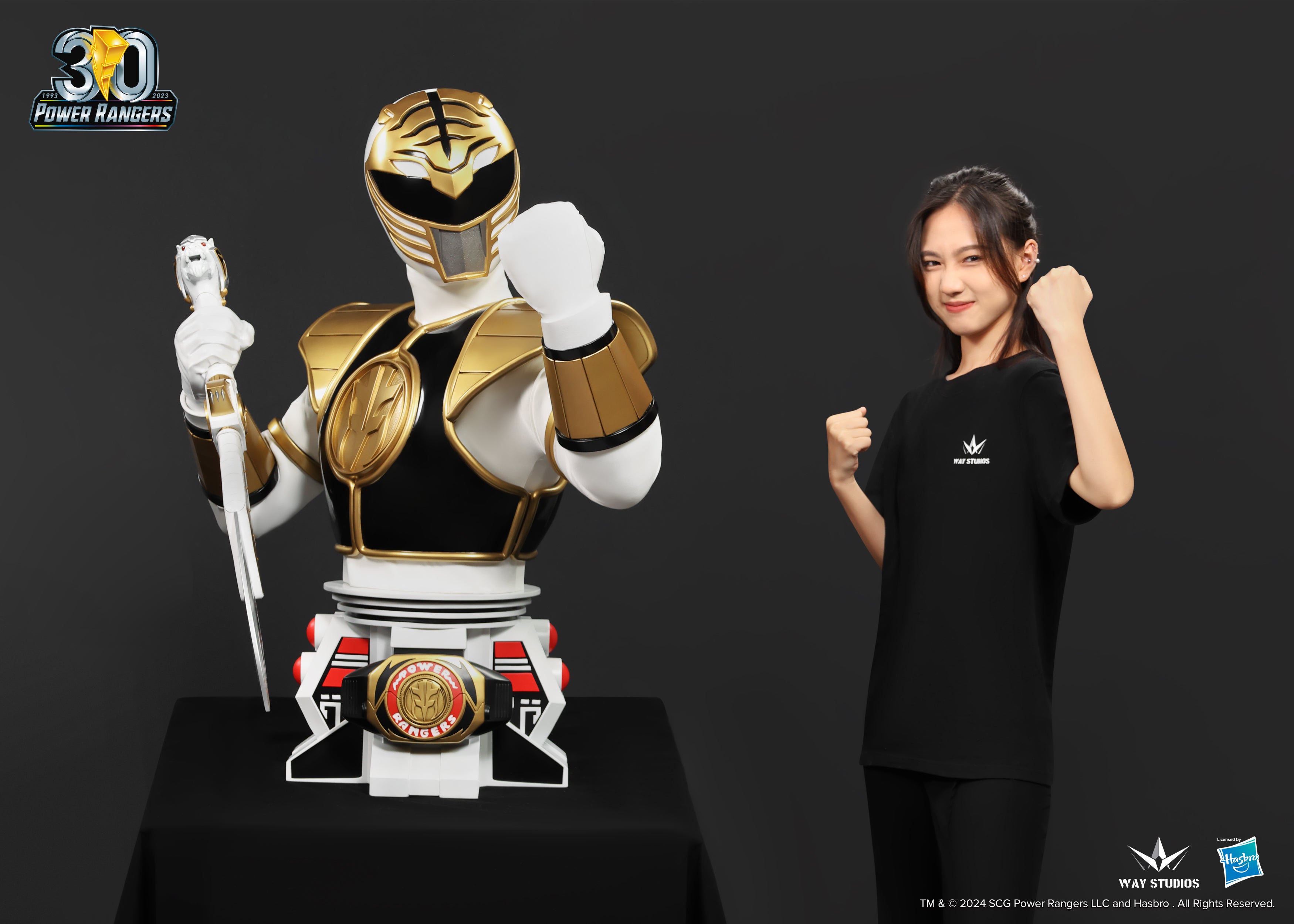 Pre - Order WayStudios Collectible Power Rangers Series Life - Size Bust of the White Ranger