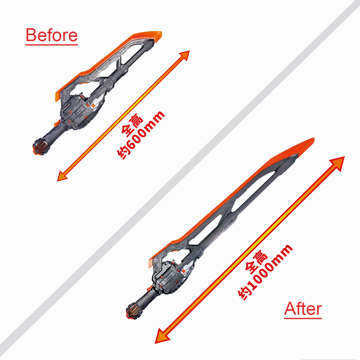 Big Daddy Extended Broadsword Blade - An Aftermarket Extension Piece for Your Sword