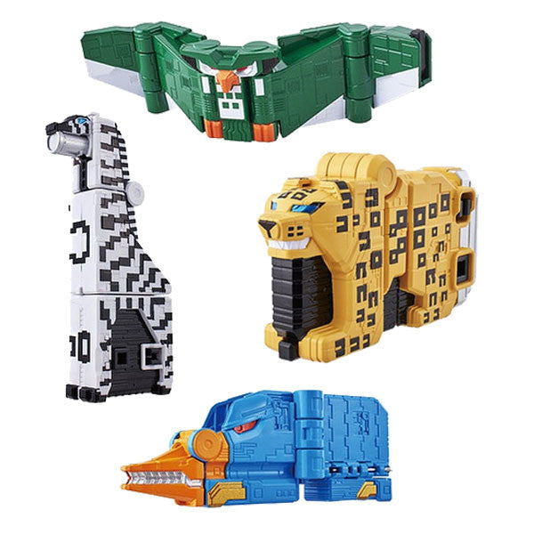 DX Collectible Cube Set Featuring Leopard, Owl, Zebra, and Platypus Figurines