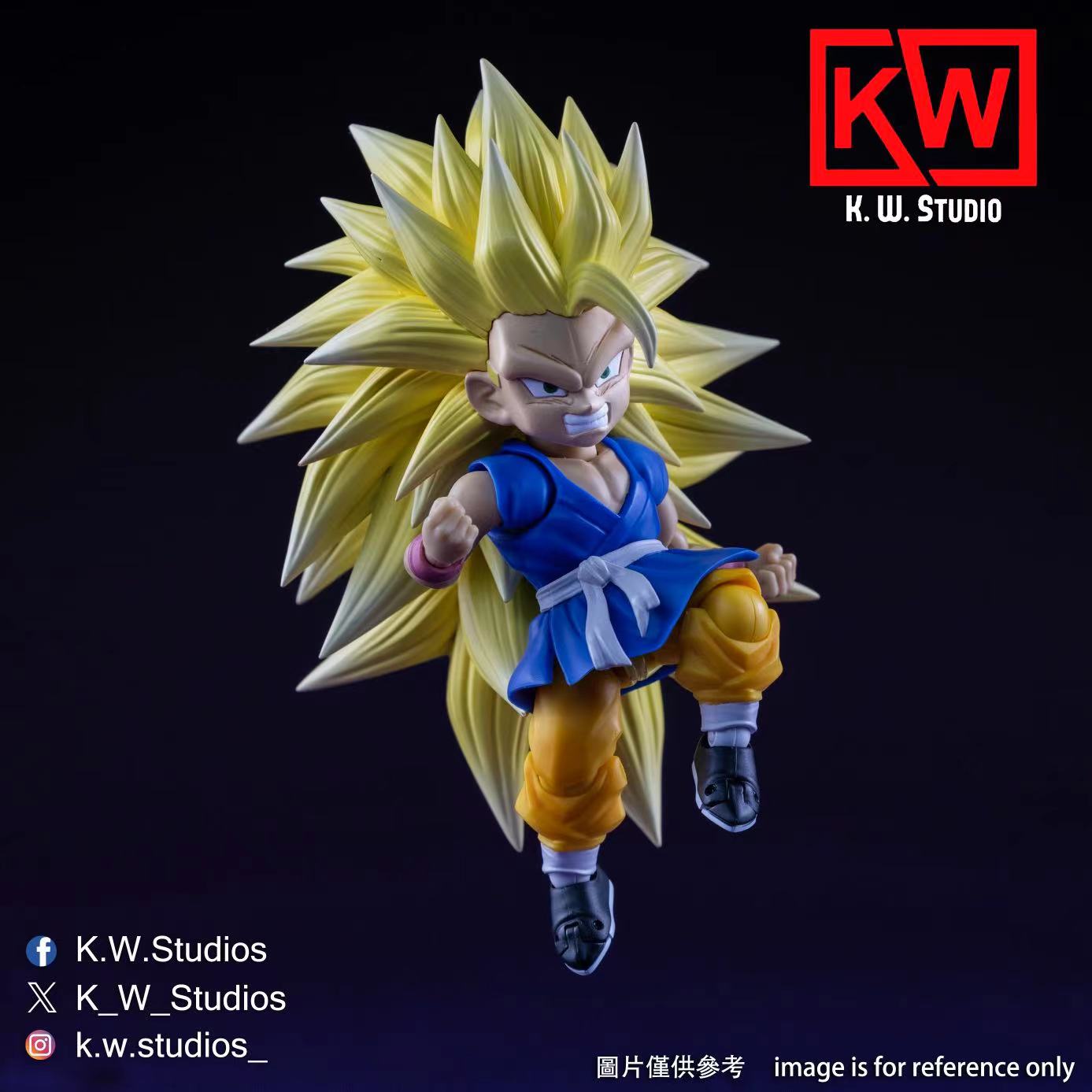 KW Studio KW004 Super Saiyan 3 Son Goku GT Head Set Upgrade Parts