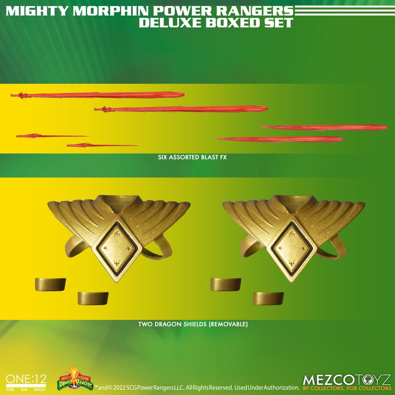 Mezco One:12 Collective Premium Mighty Morphin Power Rangers Deluxe Boxed Figure Set