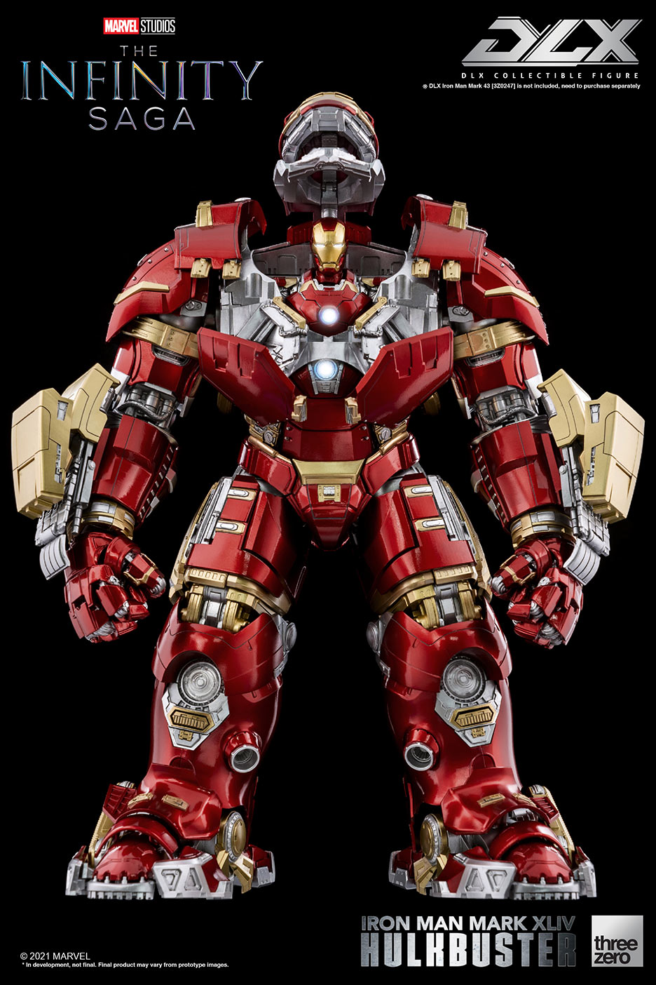 DLX Infinity Saga Die - Cast Iron Man Mark 44 Hulkbuster Armor with LED Lights