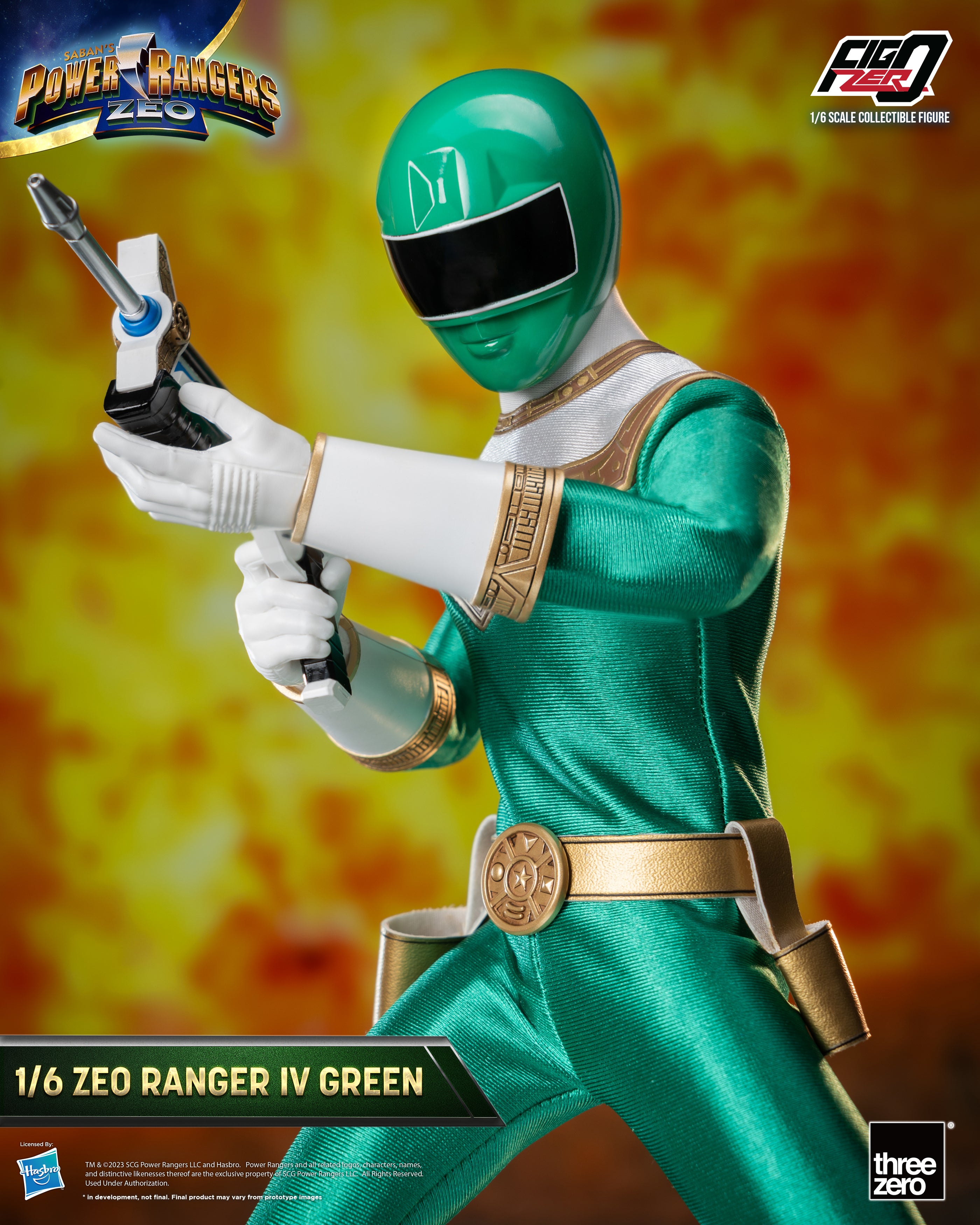 FigZero Collectible 1/6 Scale Zeo Ranger IV Green Action Figure from Power Rangers
