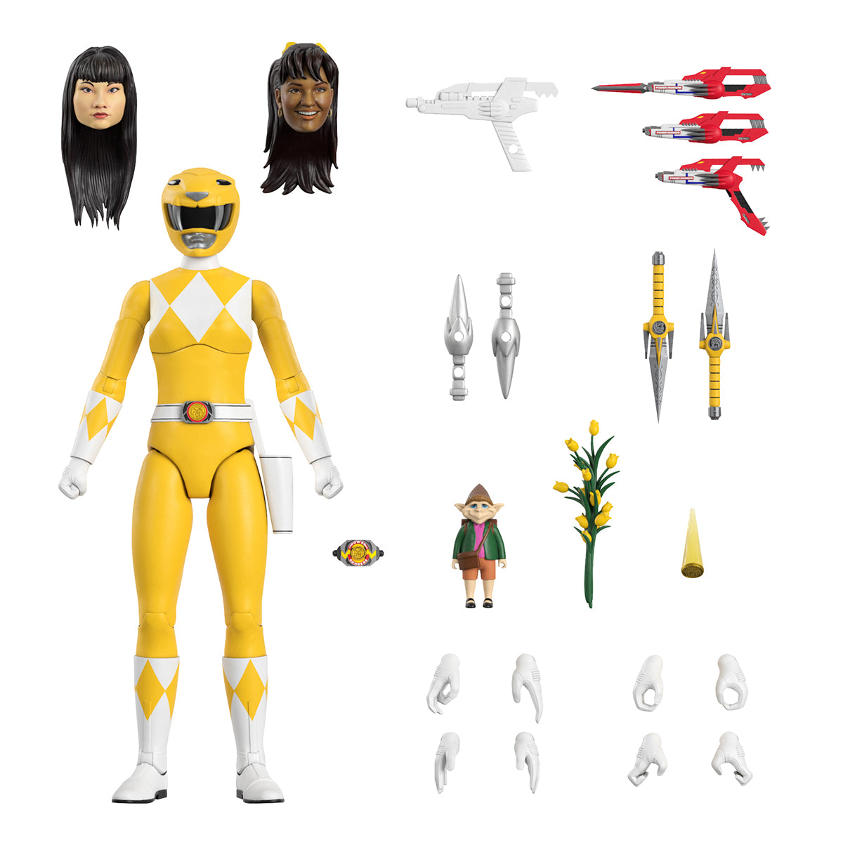 Super7 Deluxe Highly Articulated 7-Inch Scale Yellow Ranger ULTIMATES! Figure from Power Rangers