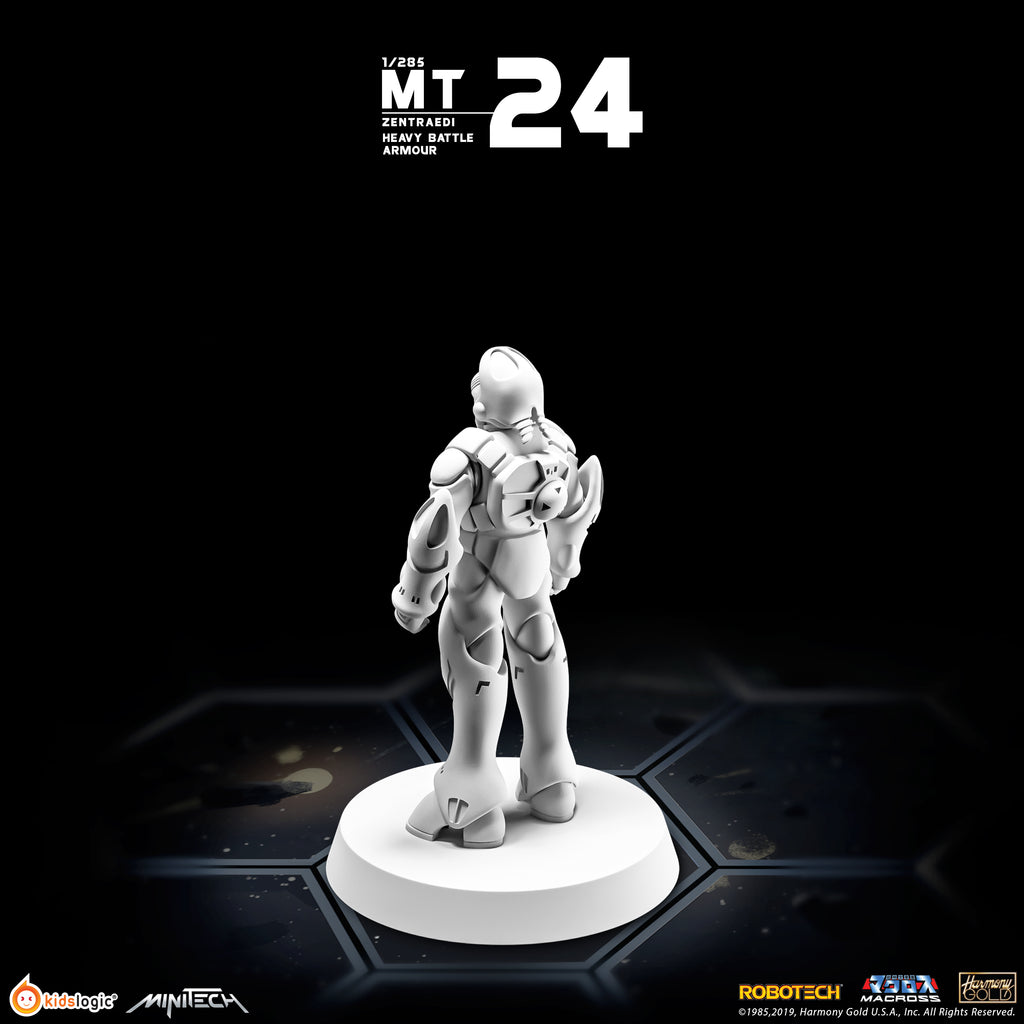 Miniature Collectible Set of 3 Minitech MT24 Zentraedi Heavy Battle Armor Models from Macross/Robotech Series