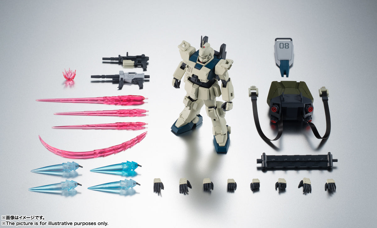 Bandai's Robot Damashii (SIDE MS) Action Figure - RX-79(G) Ez-8 Gundam Ez-8 Version Animated Style