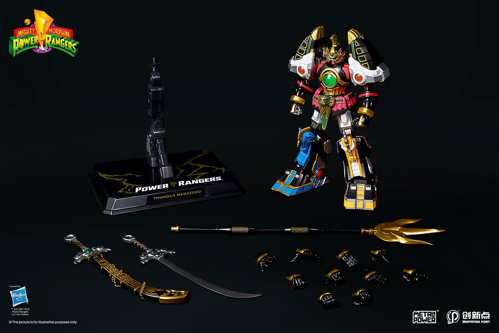 Officially Licensed Power Rangers Metal Thunder Megazord Highly Articulated Action Figure
