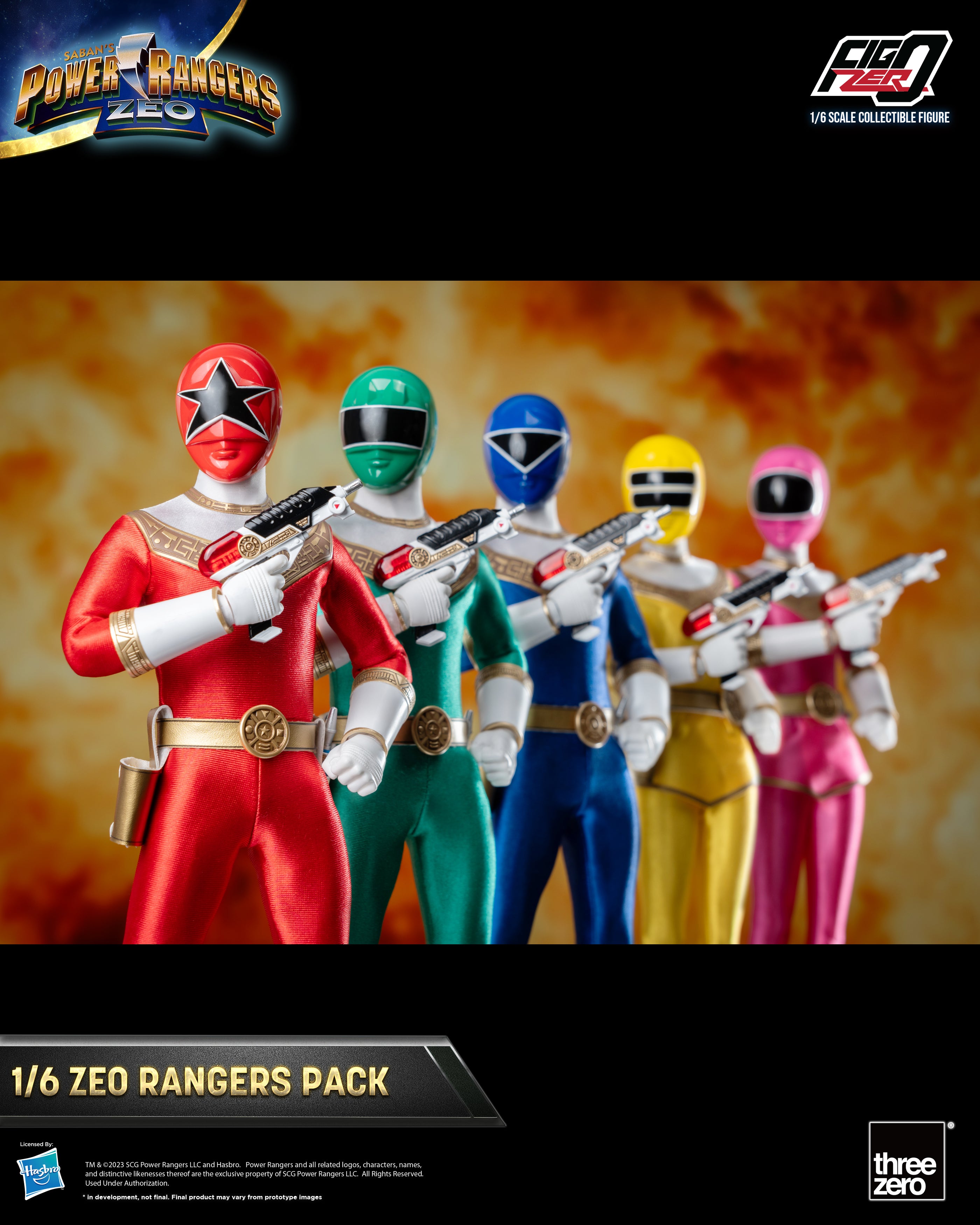 Pre - order FigZero 1/6 Power Rangers Zeo Action Figure Box Set