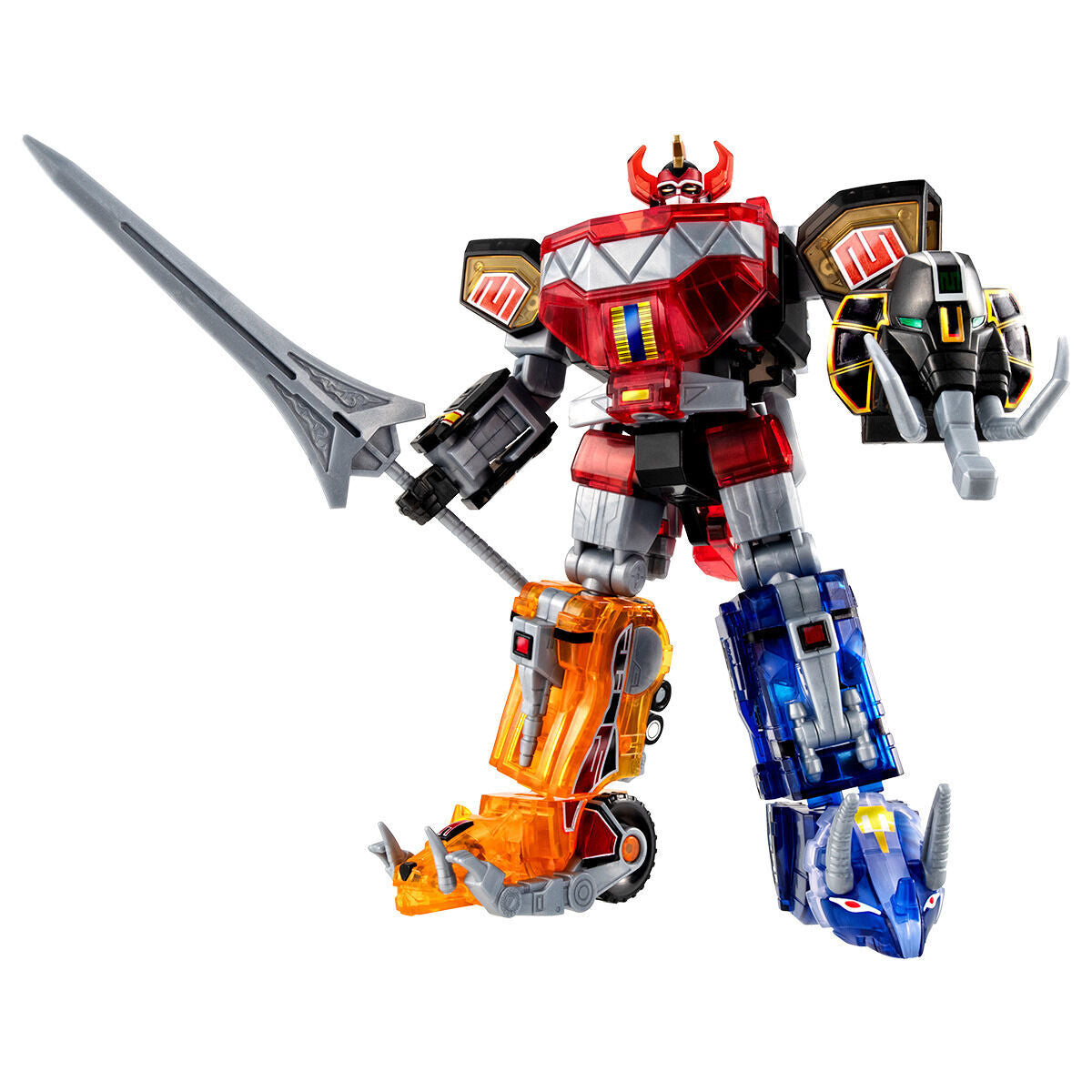 SMP Shinka Gattai Clear Color Version Model Kit - Daizyujin Inspired by Original Sentai Dino Crystals