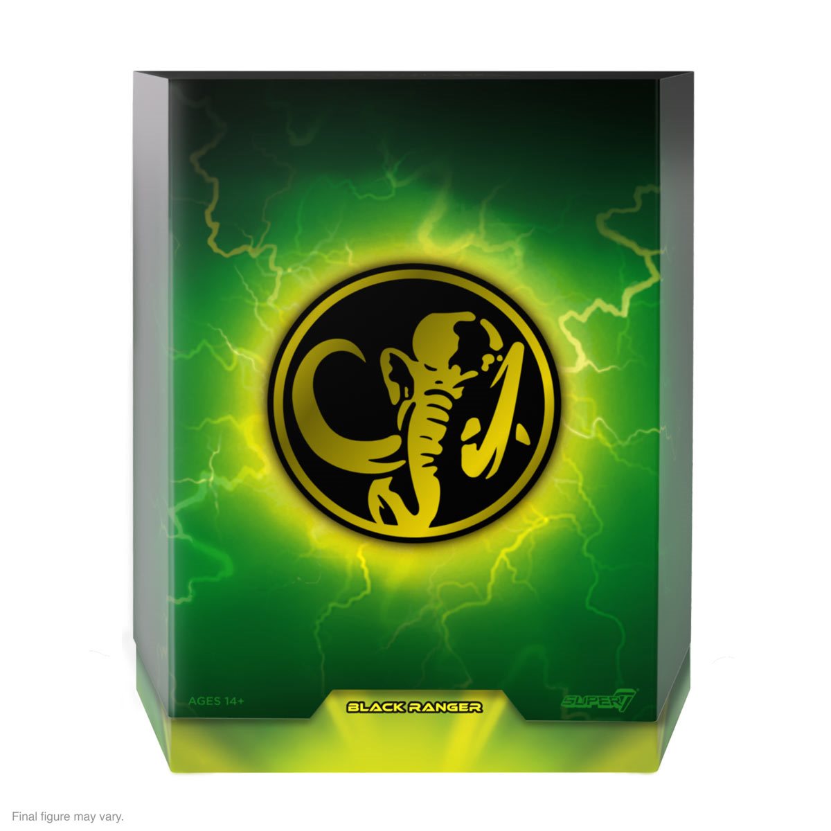 ULTIMATES! 7 - inch Black Ranger Figure from Mighty Morphin Power Rangers