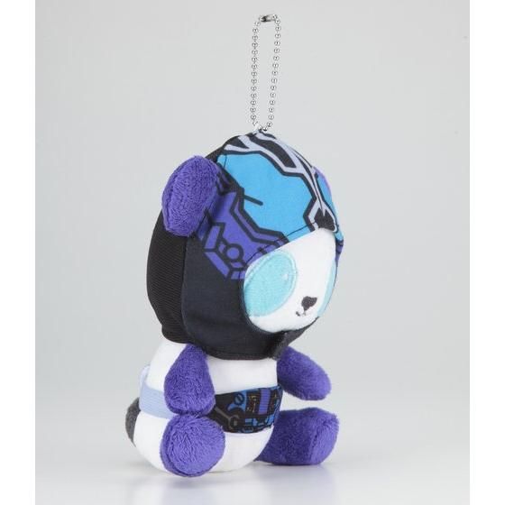 ROG Kamen Rider Build Masked Panda Plush Keychains with Removable Accessories