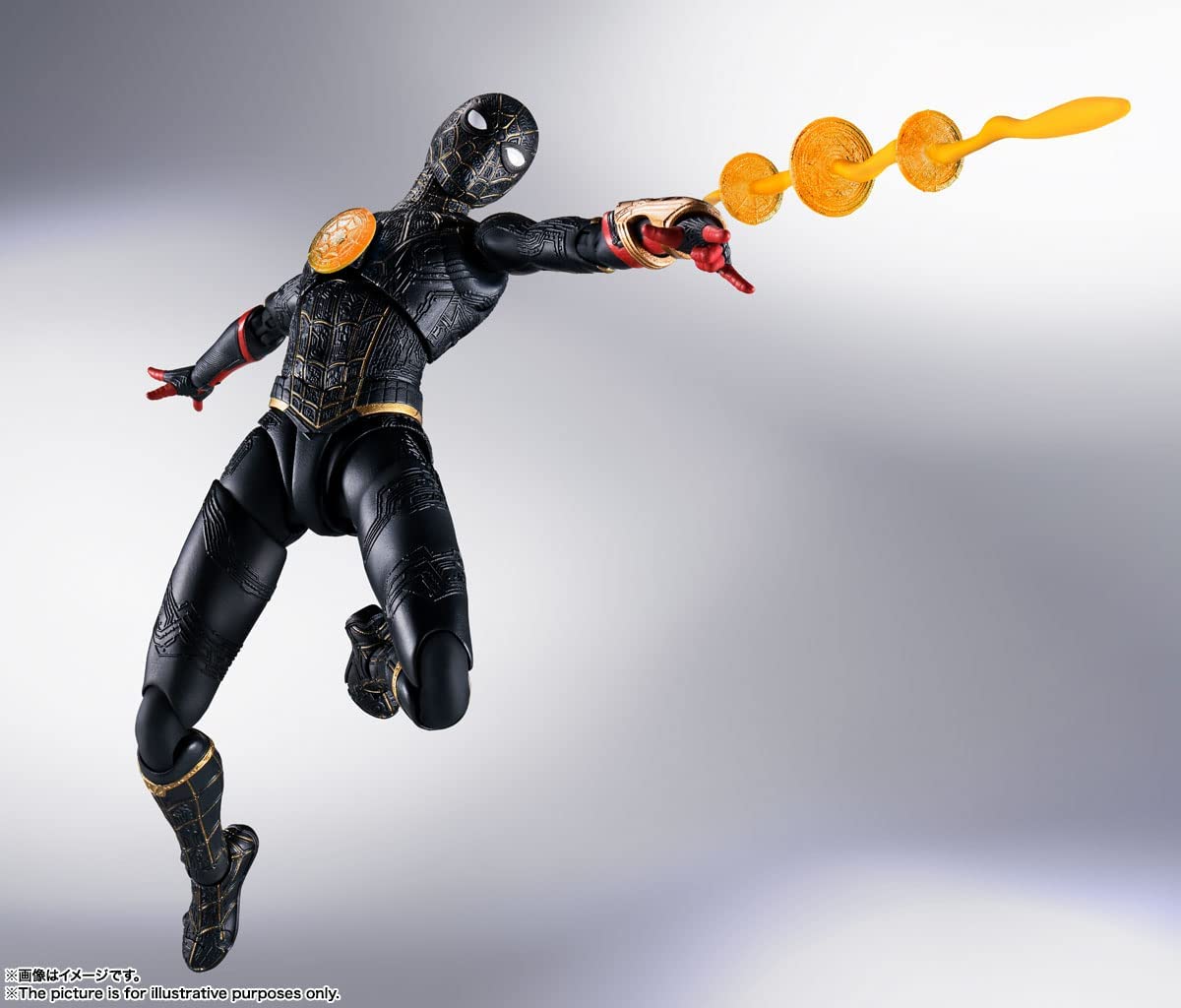 SH Figuarts No Way Home Black & Gold Suit Spider - Man Action Figure