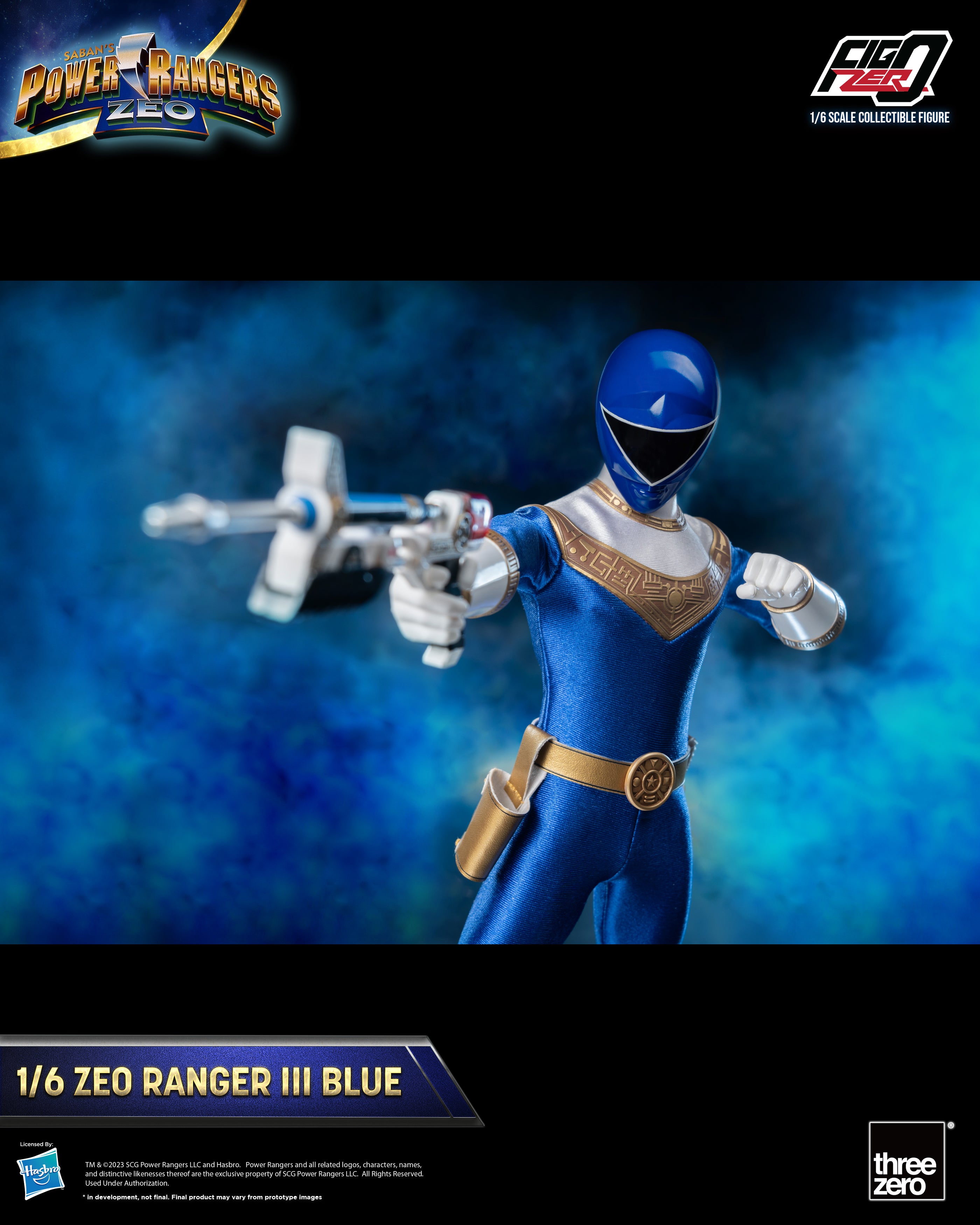 FigZero 1/6 Highly Detailed Blue Zeo Ranger III Collectible Figure