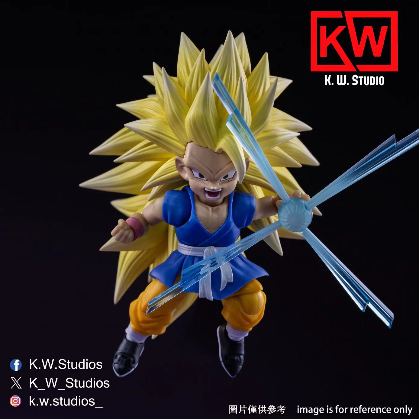 KW Studio KW004 Super Saiyan 3 Son Goku GT Head Set Upgrade Parts