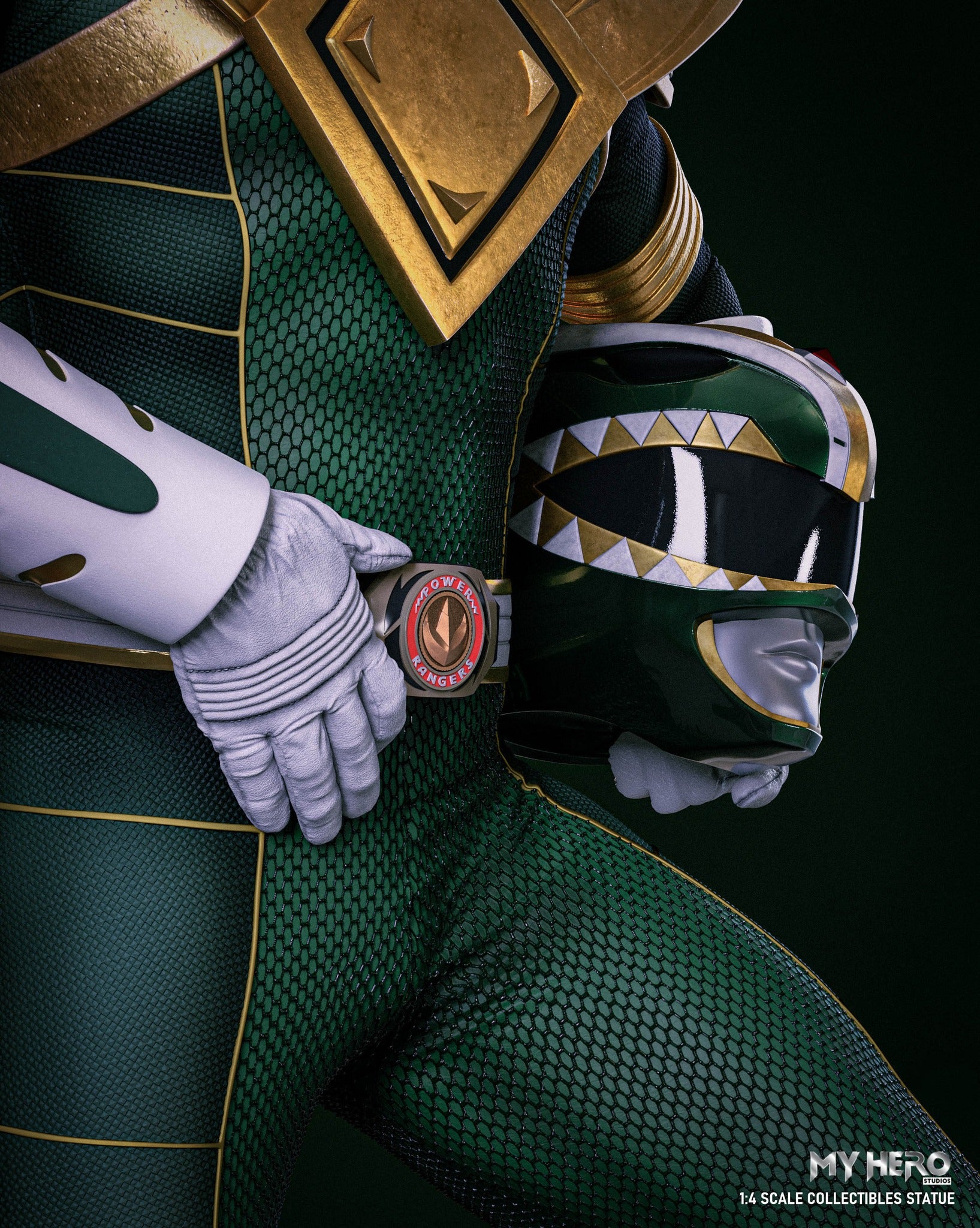 PREORDER: My Hero Studios 1/4 Scale BITS Tribute High - Quality Green Ranger Collectible Statue