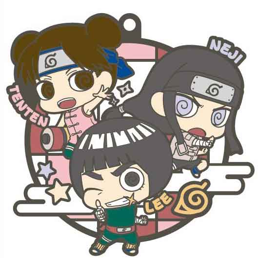 Naruto Shippuden Buddy Collection Rubber Mascot Set - Three - man Cell Character Figurines Dattebayo!
