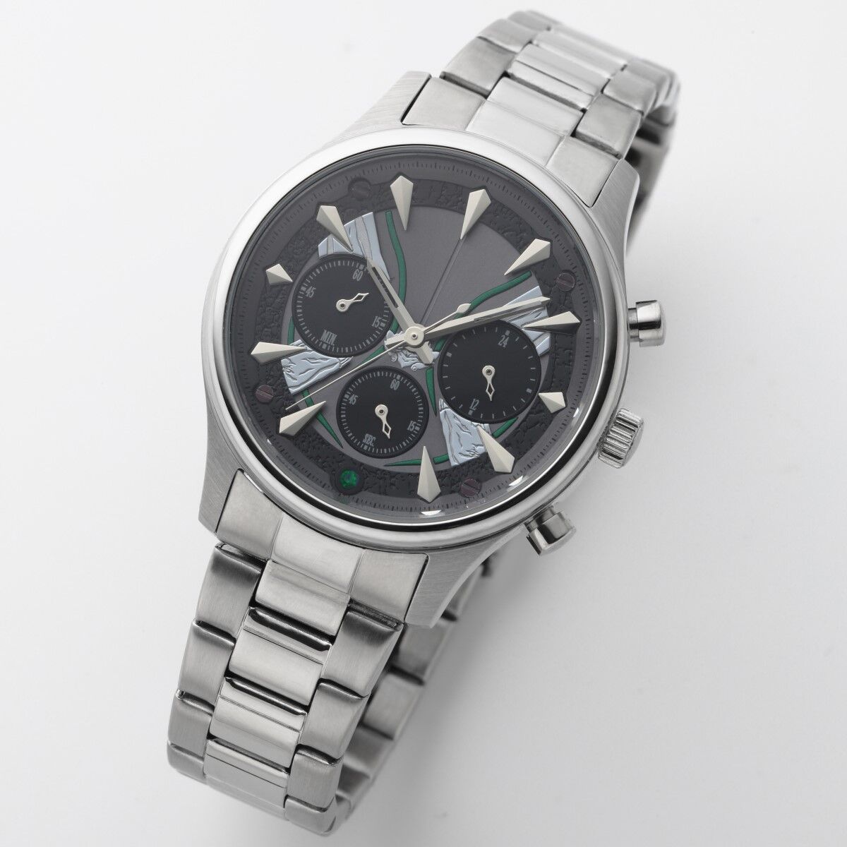 Stainless Steel Kamen Rider Black Sun Stylish Wristwatch Powered by Japanese Quartz