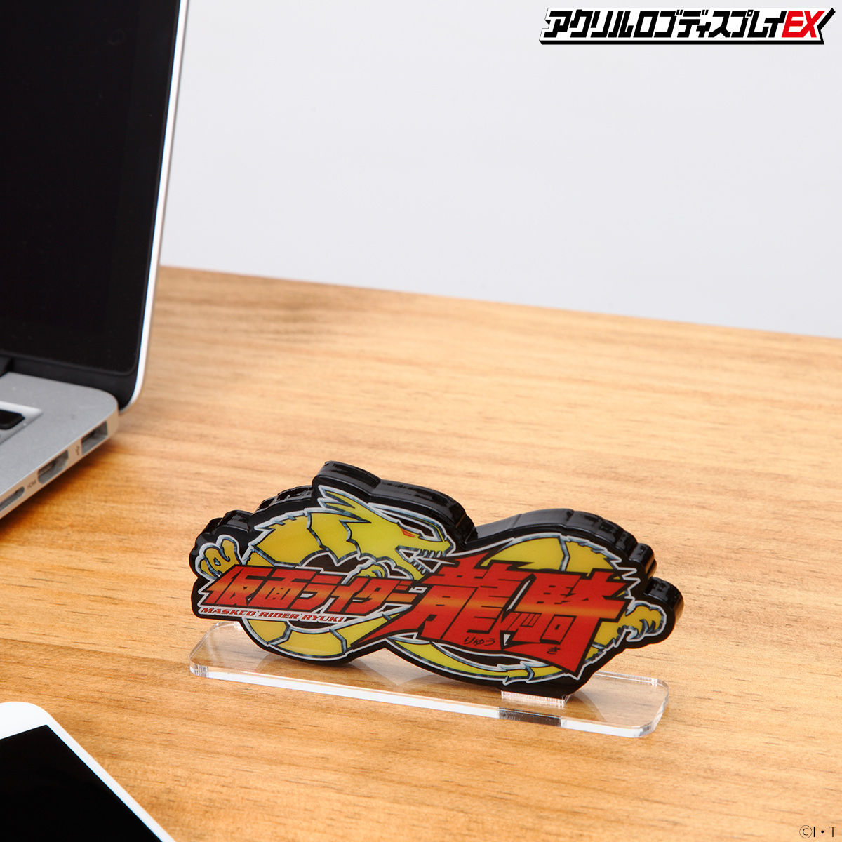 Eye - Catching Kamen Rider Ryuki Acrylic Logo Display Stand