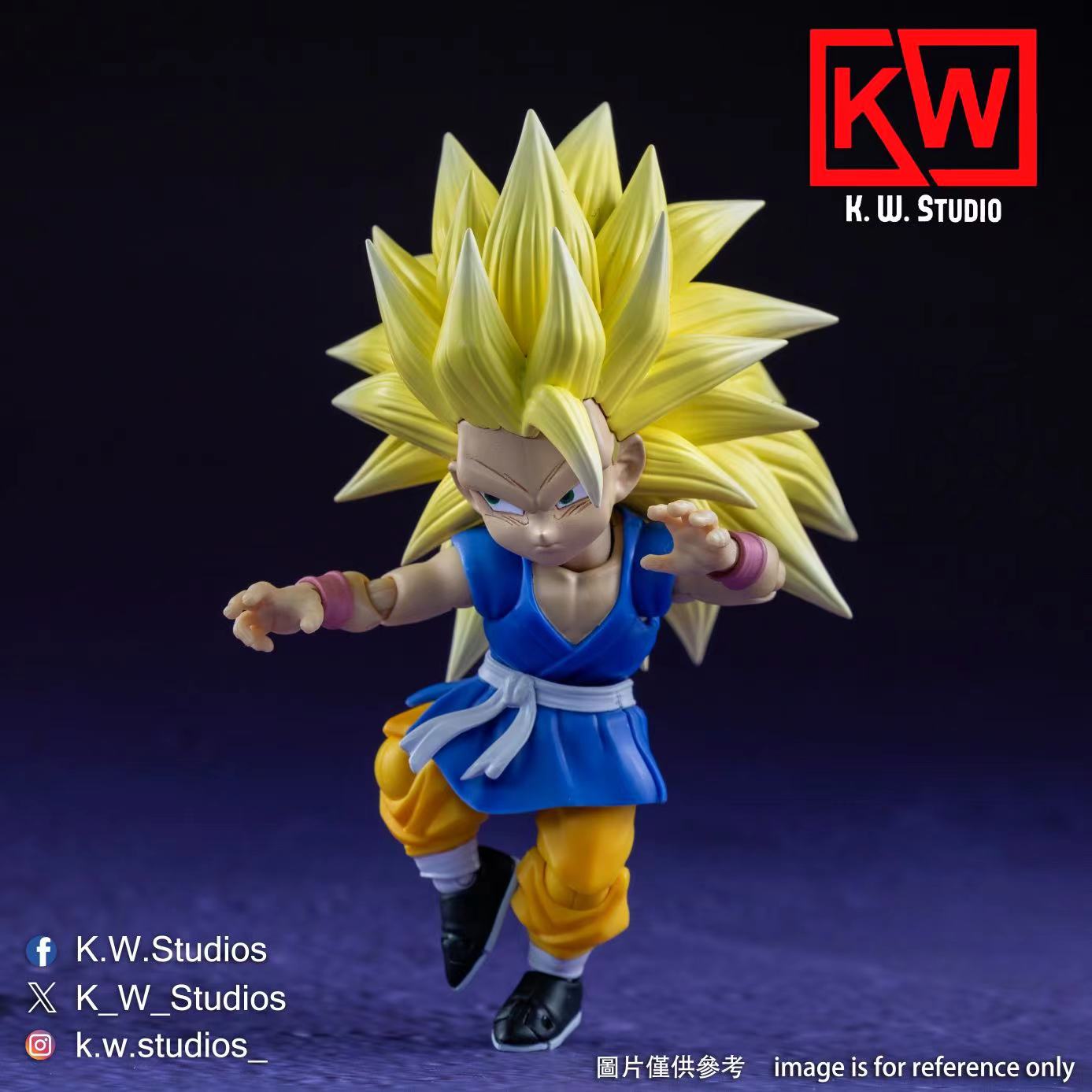 KW Studio KW004 Super Saiyan 3 Son Goku GT Head Set Upgrade Parts