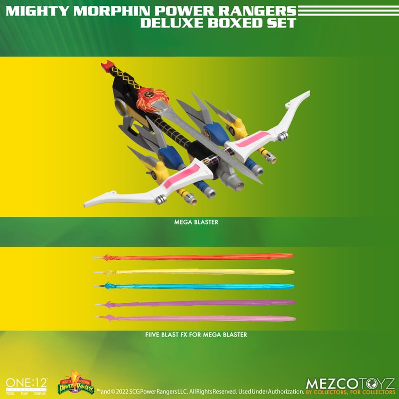 Mezco One:12 Collective Premium Mighty Morphin Power Rangers Deluxe Boxed Figure Set